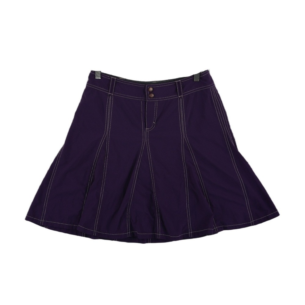 Athleta Skirt Women's Size 10 Purple Contrast Stitch Hiking Golf Pockets Tennis
